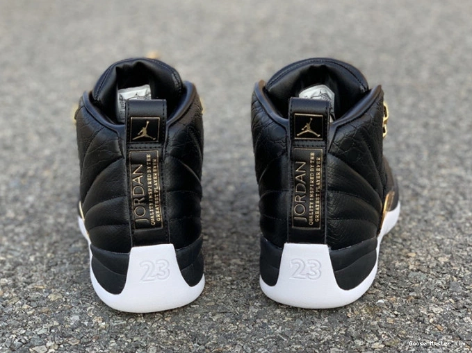 'Reptile' AO6068-007 Black Jordan Air Metallic 12 Retro Gold-White 0810
